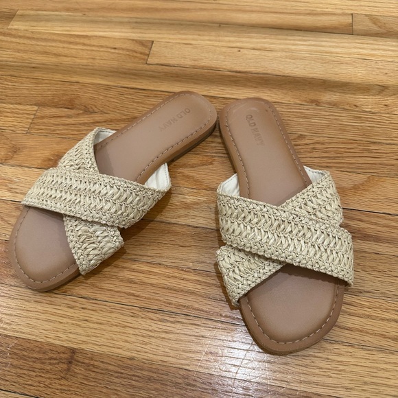 Double-strap straw slides - Picture 1 of 2